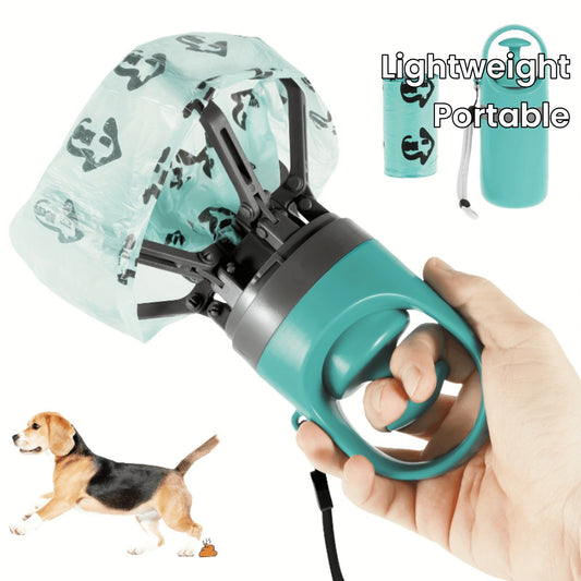 כף לאיסוף צואת כלבים באמצעות שקית מחוברת