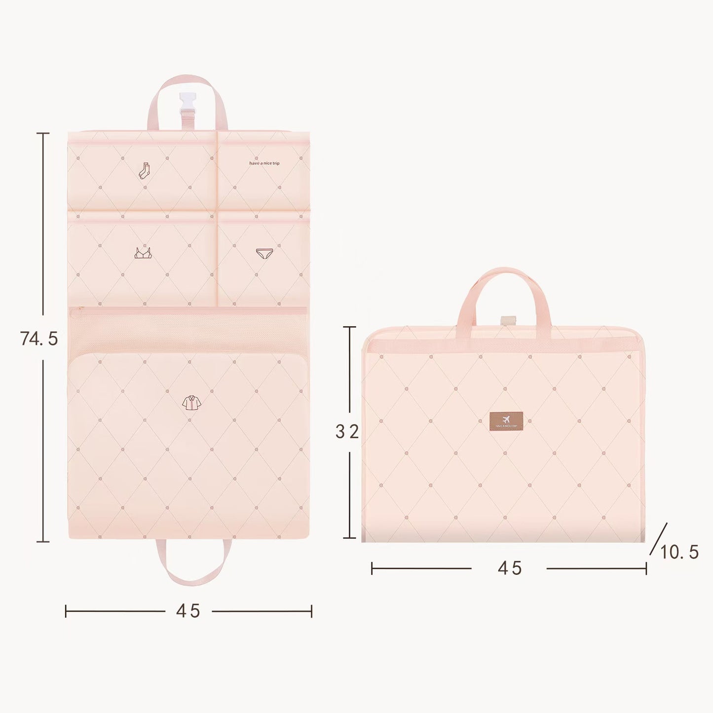 תיק אחסון לבגדים עם וו תלייה לנסיעות